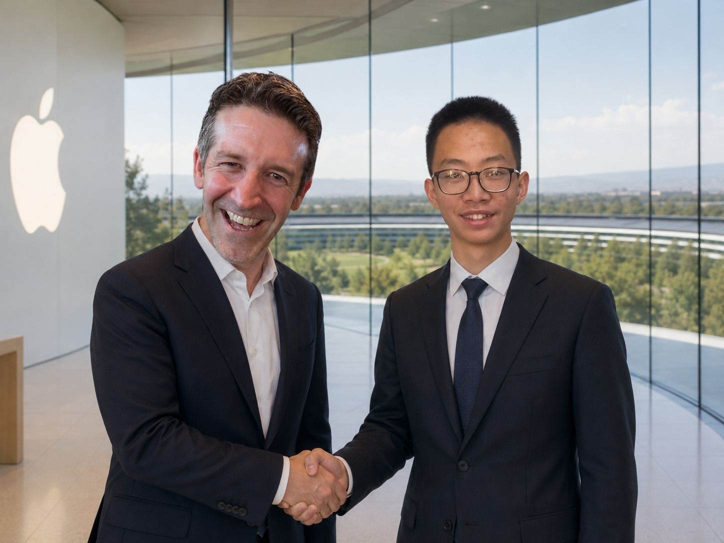 约翰·特努斯与司擎宇在Apple Park举行会谈